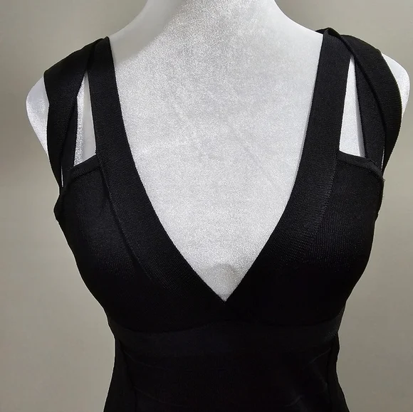 Guess Black Bodycon Bandage Dress - Picture 3 of 6